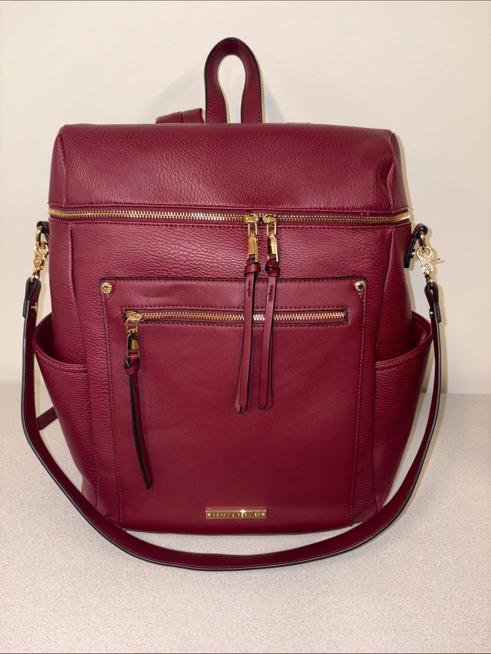 Poppy & Peonies Commuter Backpack and The Lunch Bag in Berry Work/School/Travel - Picture 2 of 16